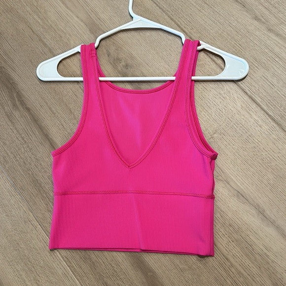 Lululemon Power Pivot Tank *Ribbed Color: Sonic Pink Size 4 - Picture 2 of 5